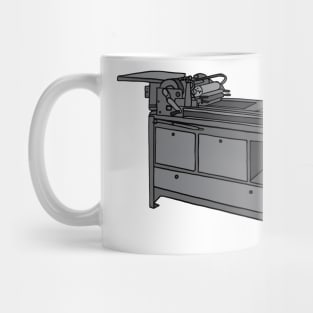 Vandercook Printing Press Illustration Mug